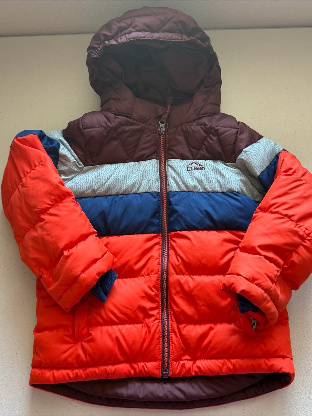 Kids' L.L.Bean puff Down Colorblock Jacket